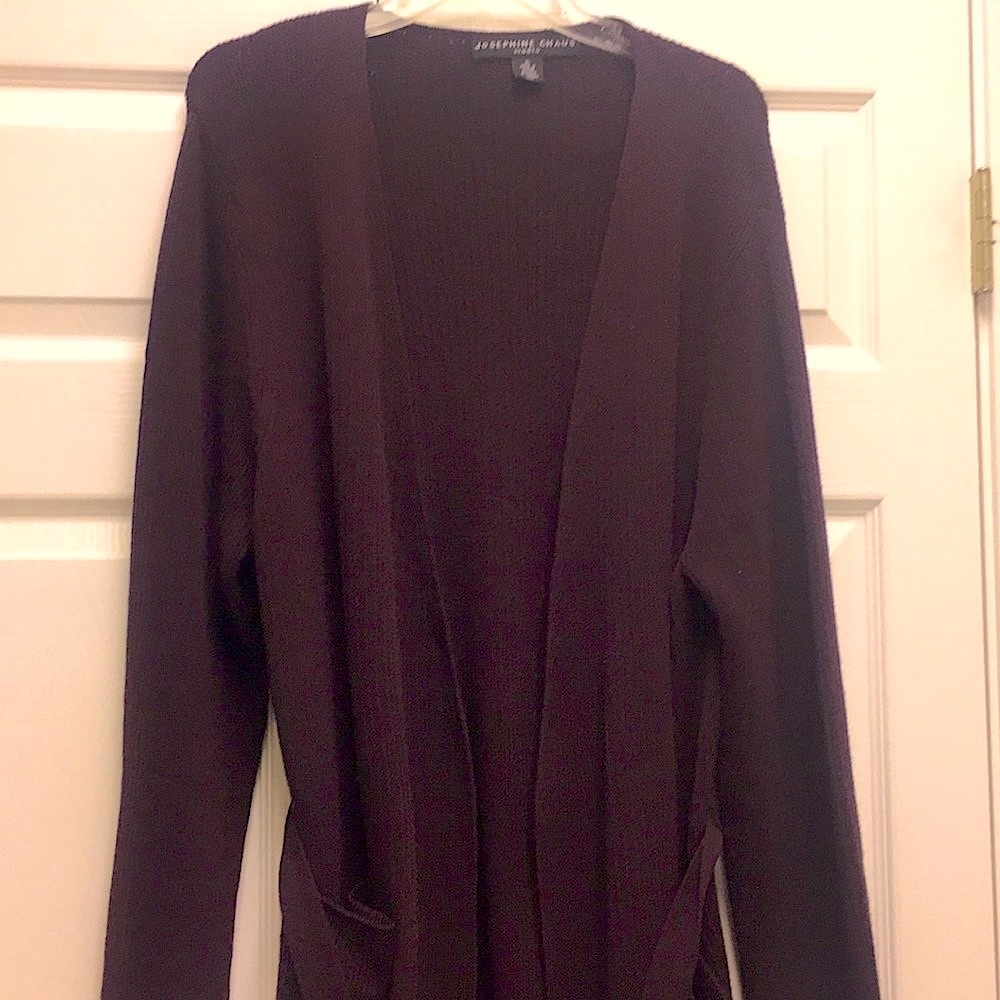 Josephine Chaus XL Cardigan -Wine color